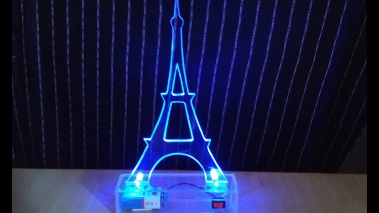 How to make a luminous Eiffel Tower for home decoration
