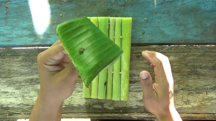 How to make a mini banana stem raft