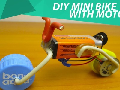 How to Make a Mini Bike Toy with Motor. Robot Motorcycle DIY. HomeCraft