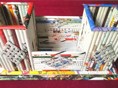 How to make a Newspaper Pen.Pencil Stand. Holder. Kitchen Organizer (Tutorial)Best out of waste |