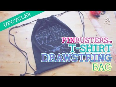 How To Make A No-Sew T-Shirt Drawstring Backpack. DOES THIS PIN REALLY WORK?
