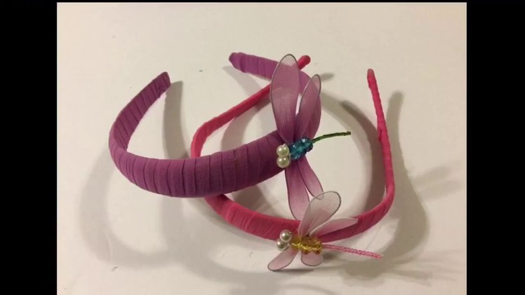 How to make a nylon stocking - Headband with Dragonfly