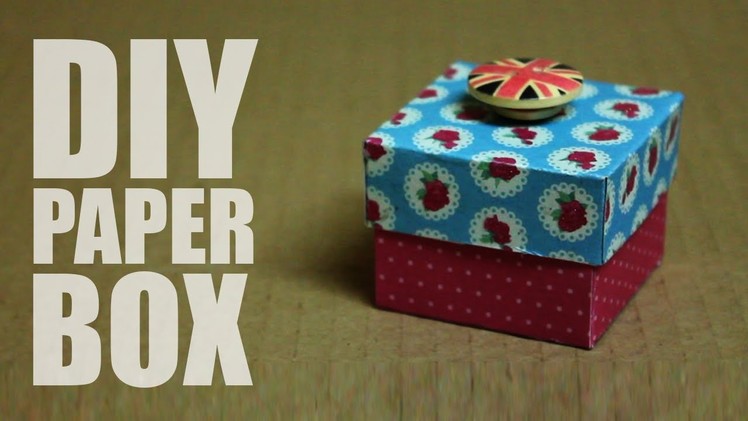 How to make a paper box with a lid that opens easy