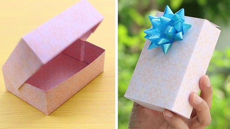 How to make a paper gift box with lid - Easy!