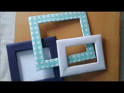 HOW TO MAKE A PHOTO FRAME WITH WASTE MATERIAL AT HOME || DIY || CARDBOARD PHOTO FRAME