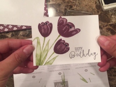 How to make a quick and easy birthday card with tranquil tulips stamp set
