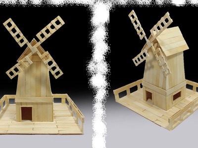 How to make a Windmill House from popsicle sticks