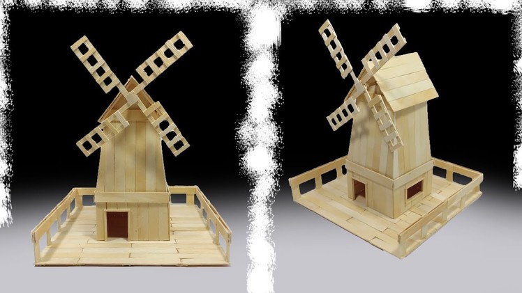 How to make a Windmill House from popsicle sticks
