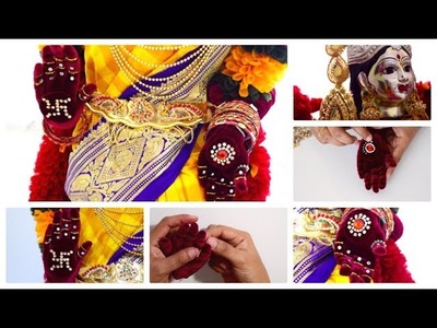 How to make Abhaya & Varada Hastha for VaraLakshmi.Gowri Alankaram | DIY Arms.Hands for LakshmiPooja