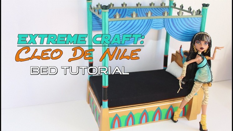 How to make: an accurate Cleo De Nile egyptian doll bed from Monster High