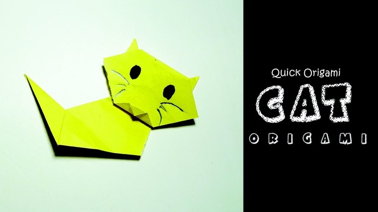 How to Make an Origami Cute Paper Cat for Kids–Cute and Easy Origami Cat–Easy Origami Paper Cat–DIY