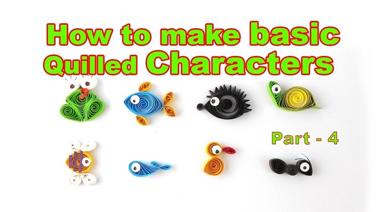 How to make basic quilled characters Duck n porcupine part - 4