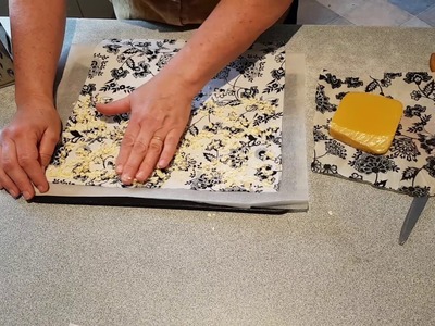 How to make beeswax cotton food wrap with either an iron or oven