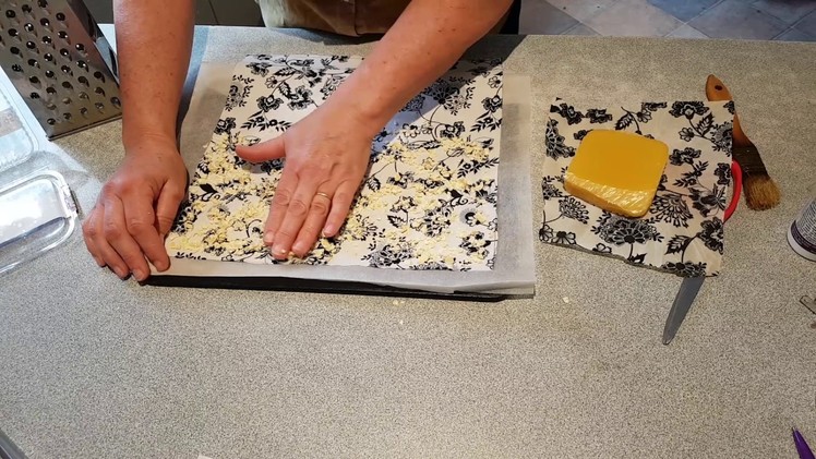 How to make beeswax cotton food wrap with either an iron or oven