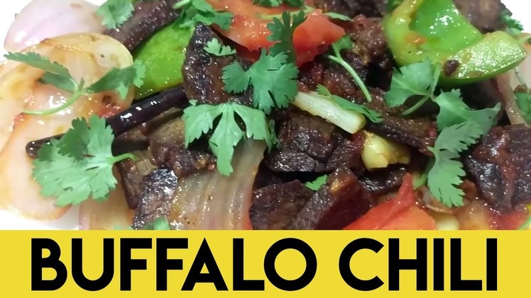 How to make Buffalo Chili. Buff Chilly. Buf Chilli [EASY & QUICK RECIPE] Nepali. Newari Food Dish