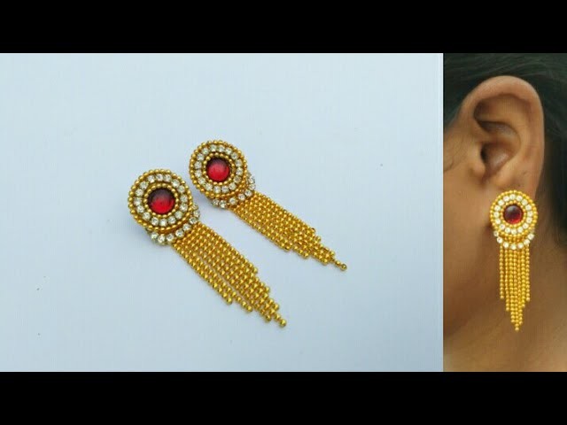 How To Make Designer Earrings |  Paper Earrings | Jewellery Making | DIY+earring(earring) | diaries