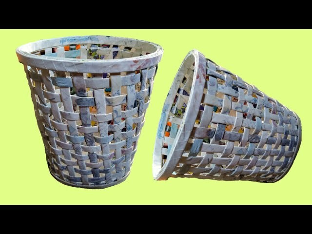 How To Make DIY  Decorative Paper Basket with News paper | Best out of waste | Newspaper Craft Ideas