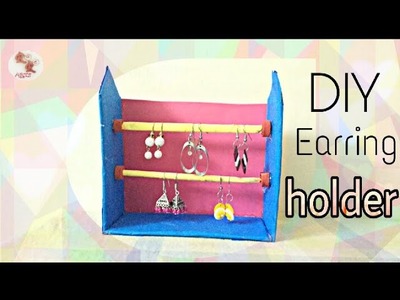 How to make Earring Holder. Organizer - DIY from Recycled Cardboard and newspapers