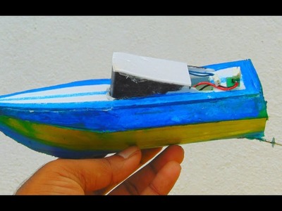 How to make Electric boat with rc motor || card board|| paper boat||crazy creation