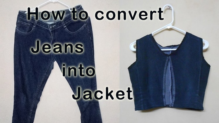 How to make Jacket. coat with Old Jeans | DIY | Niya Kumar