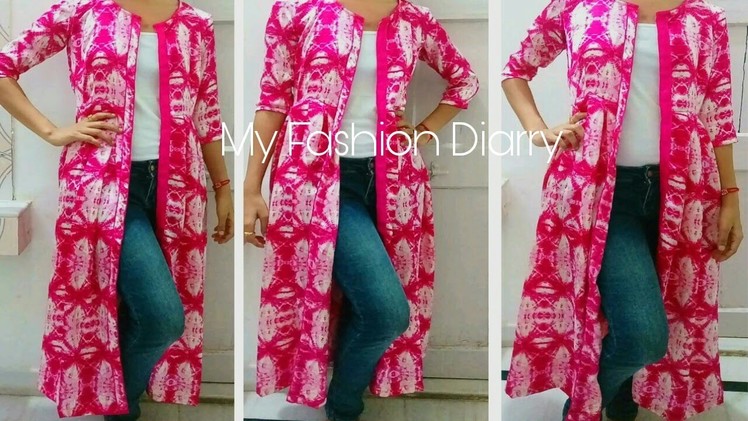 How to make latest front open jacket | kurti || DIY