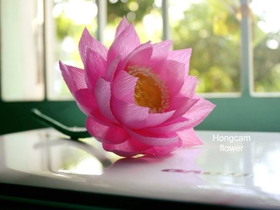 How to make Lotus flower from crepe paper