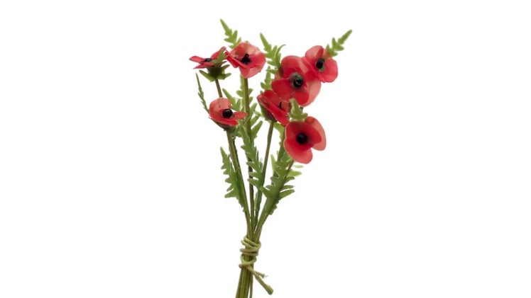 How to Make Miniature Poppies Using Stencils - Tutorial by Angie Scarr