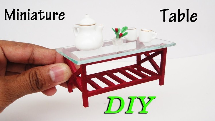 How To Make Miniature Realistic simple Table -  Dollhouse