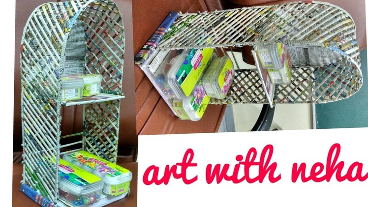 How to make Newspaper Rack with cardboard DIY || art with neha 81 ||