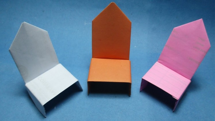 How to make paper chair ? origami chair making Easy instructions step by step.