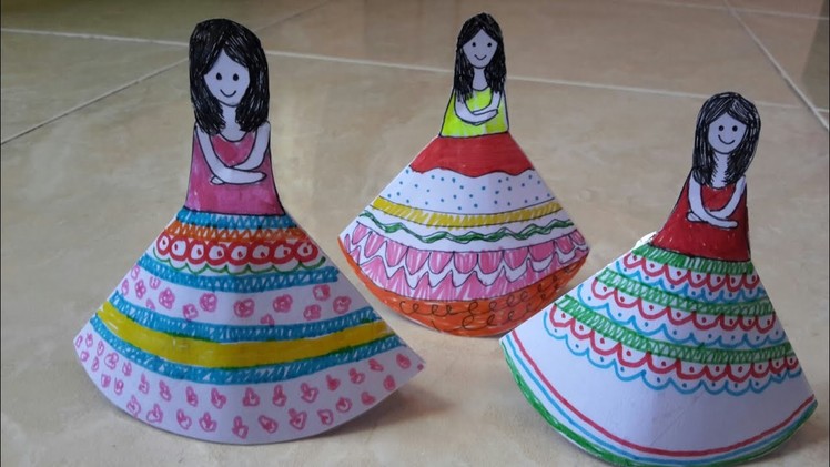 How to make paper doll # doll bookmark