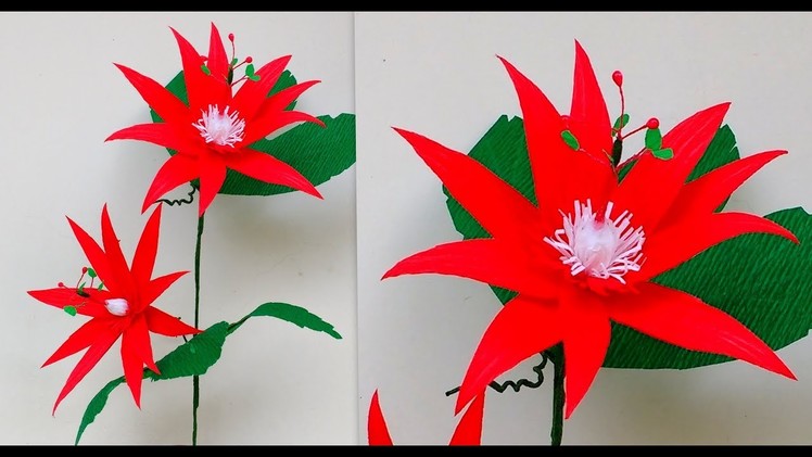 How to make Paper Flower Passion Flower \ Passiflora Vitifolia (flower # 177)