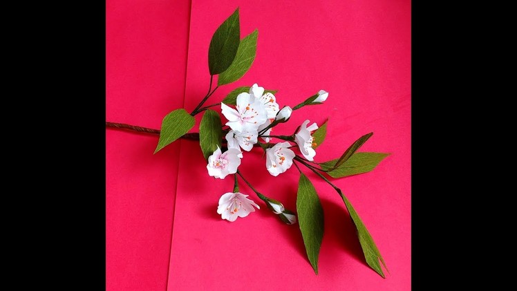 How to make Paper Flowers Cherry Blossom ( flower # 188)