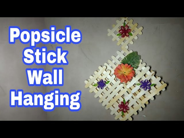How to make popsicle stick wall hanging | Ice cream stick booke | wall decoration ideas | HMA##061