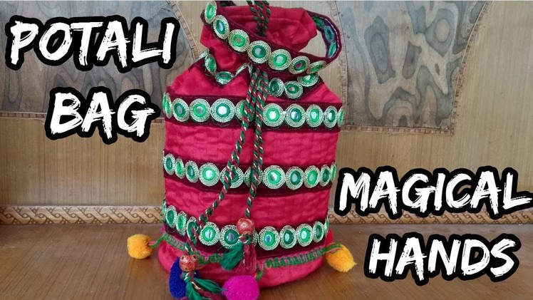 How to make potali bag at home.potali bag cutting and sewing tutorial in hindi.