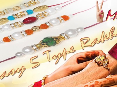How to make rakhi at home | Easy 5 type rakhi | silk thread rakhi | tutorial | Art With Creation
