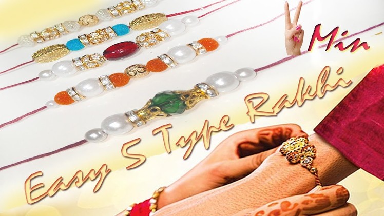 How to make rakhi at home | Easy 5 type rakhi | silk thread rakhi | tutorial | Art With Creation