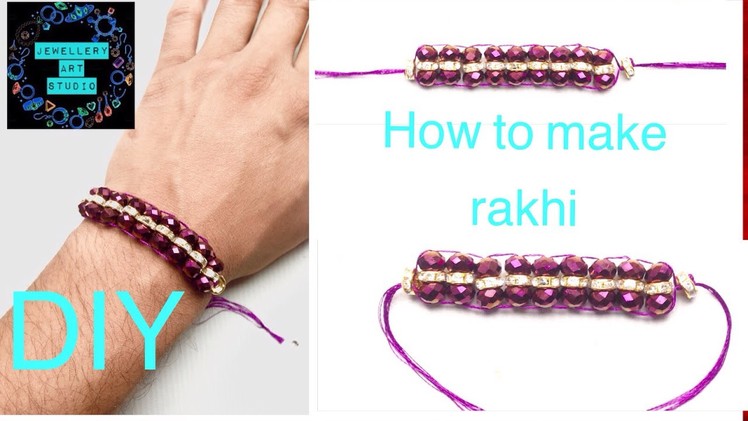 How to make rakhi at home | rakhi making with silk thread and beads || tutorial || raksha bandhan