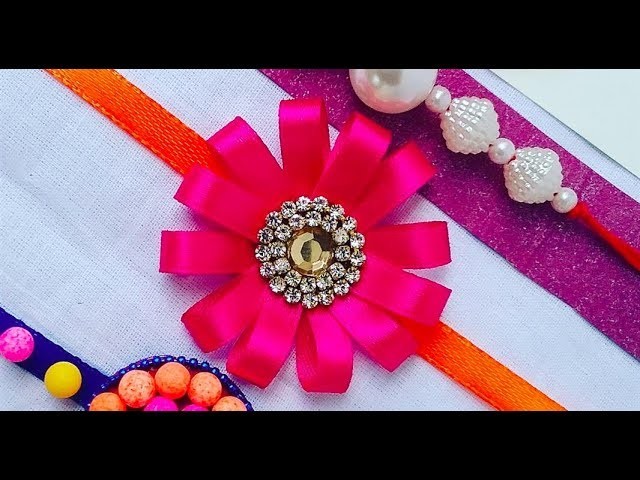 How to make Rakhi easily at home with satin ribbon, How to make Rakhi ,Rakhi making ideas l