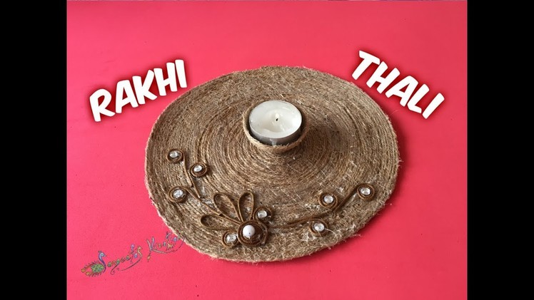 How to make Rakhi Thali with Jute thread at home Rakhi Special Part : 8