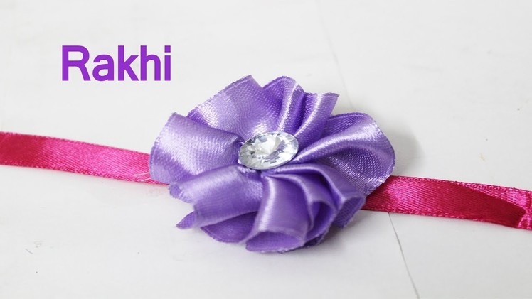 How to make Rakhi using satin ribbon | Rakhi for kids