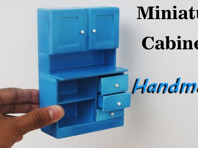 How To Make Realistic Miniature Cabinet Furniture -  Handmade Dollhouse