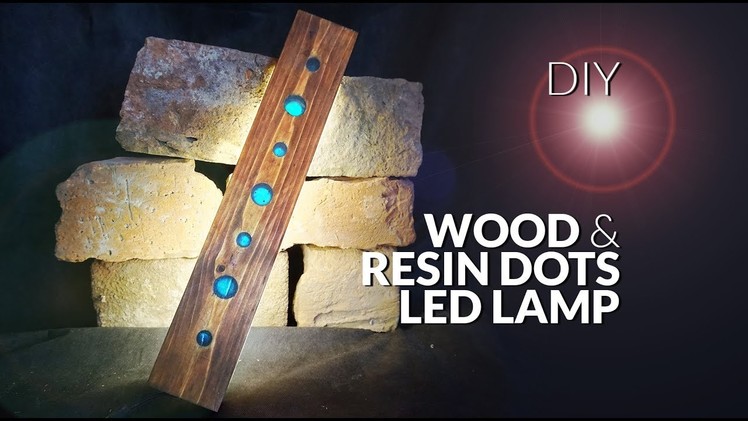 How to make RESIN & wood dots LAMP led DIY