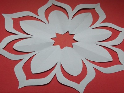 How to make simple & easy paper cutting flower designs. paper flower.DIY Tutorial by  step by step.