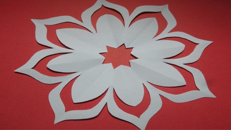 How to make simple & easy paper cutting flower designs. paper flower.DIY Tutorial by  step by step.