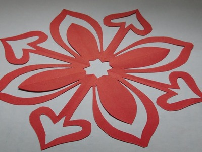 How to make simple & easy paper cutting flower designs. paper flowers.DIY Tutorial by step by step