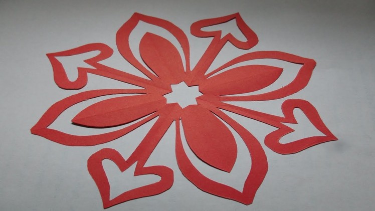 How to make simple & easy paper cutting flower designs. paper flowers.DIY Tutorial by step by step