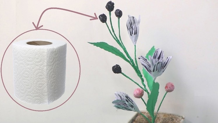 How to Make Toilet Tissue Paper Flower | Toilet Paper Flowers (DIY)