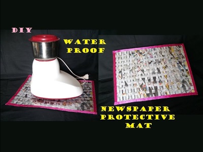 How To Make Waterproof Protective Mat From Newspaper.How to make place mats.  DIY Coaster.