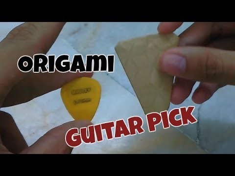 How to - Origami Guitar Pick that work Tutorial - Easy